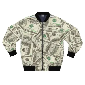 100 Dollar Bills Bomber Jacket - Money, Benjamins, USA