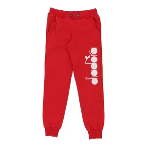 Age 10 Diadora Joggers - Medium Red Cotton