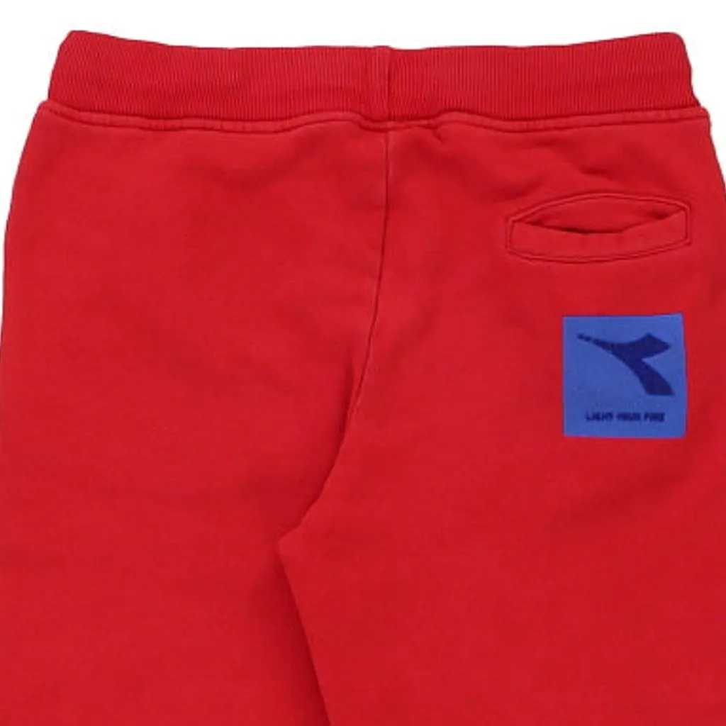 Age 10 Diadora Joggers - Medium Red Cotton