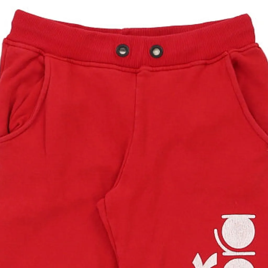 Age 10 Diadora Joggers - Medium Red Cotton