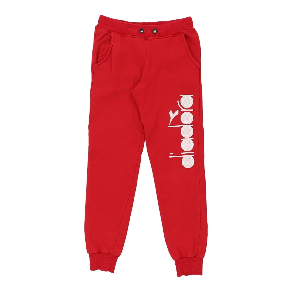 Age 10 Diadora Joggers - Medium Red Cotton