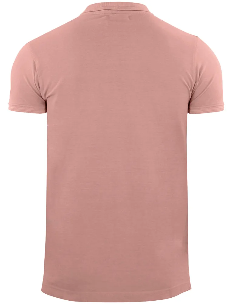 ArnieB Washed Pique Polo Shirt in Pink