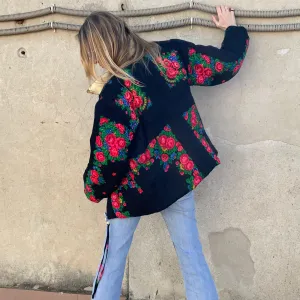 Babushka double jacket - Black