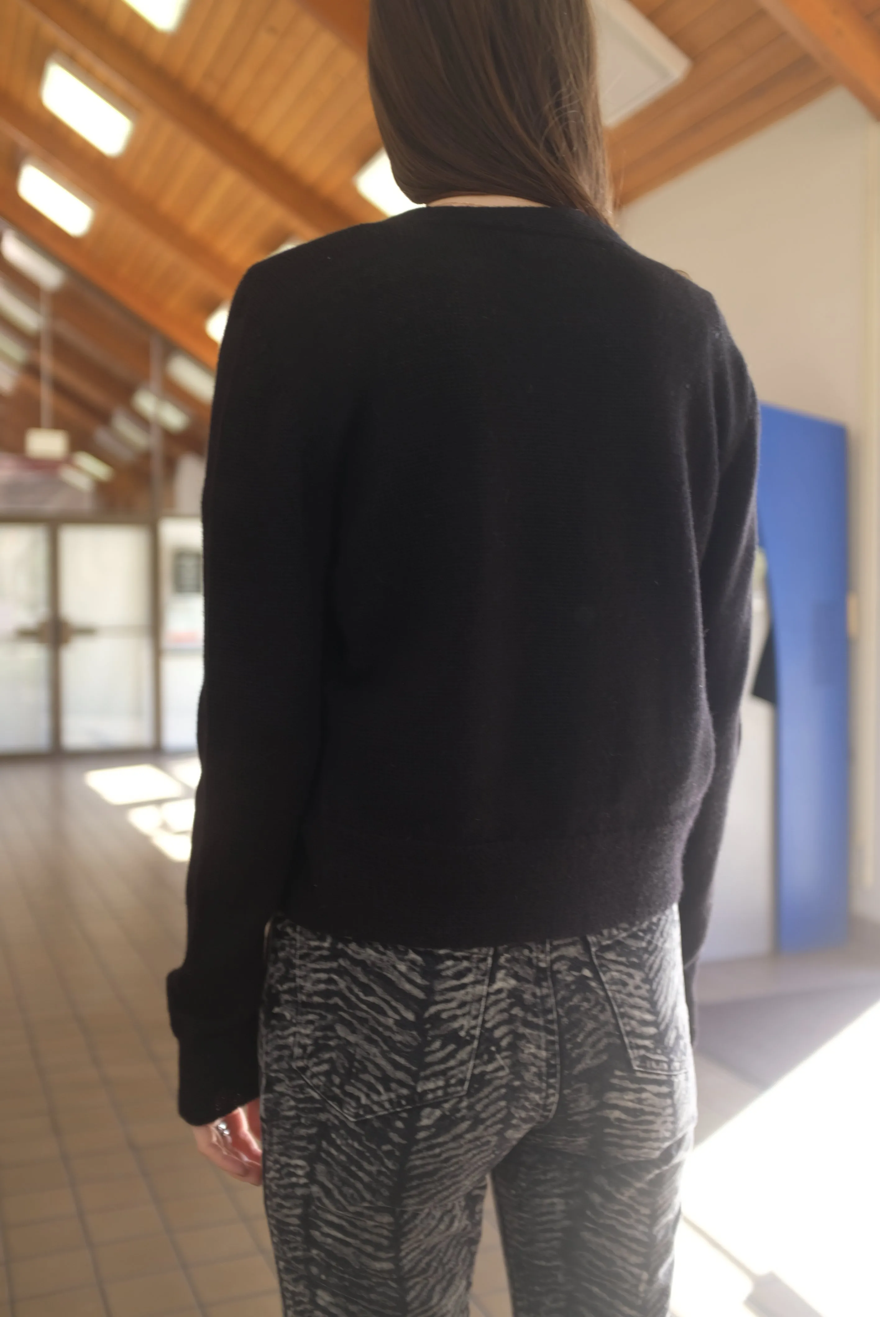 Beklina Alpaca Cardigan Sweater Black