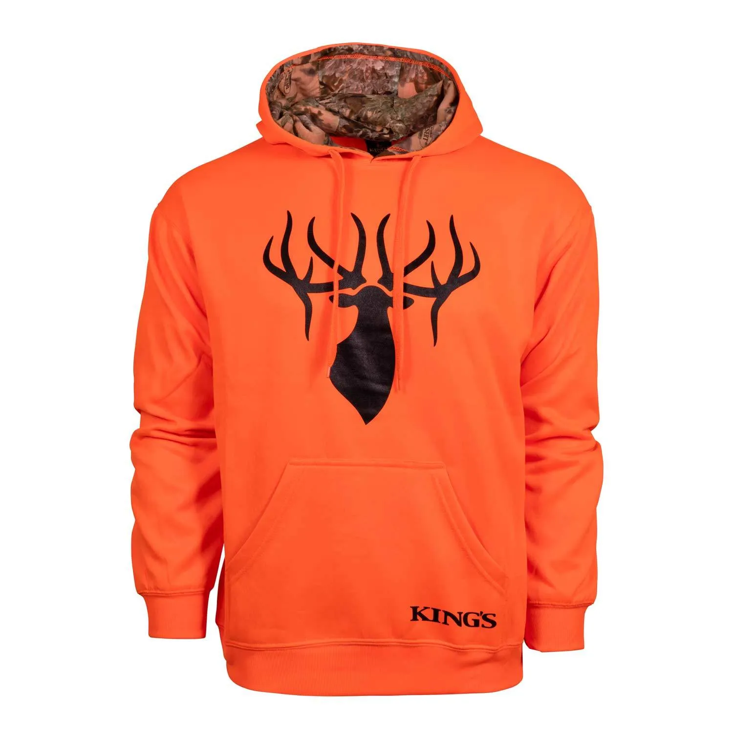 Blaze Orange Poly Hoodie by Kings Camo