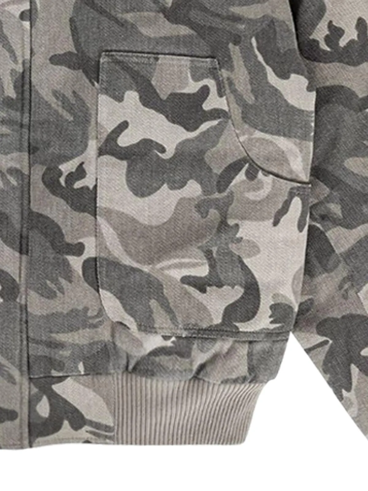 Camouflage Hooded Bomber Jacket