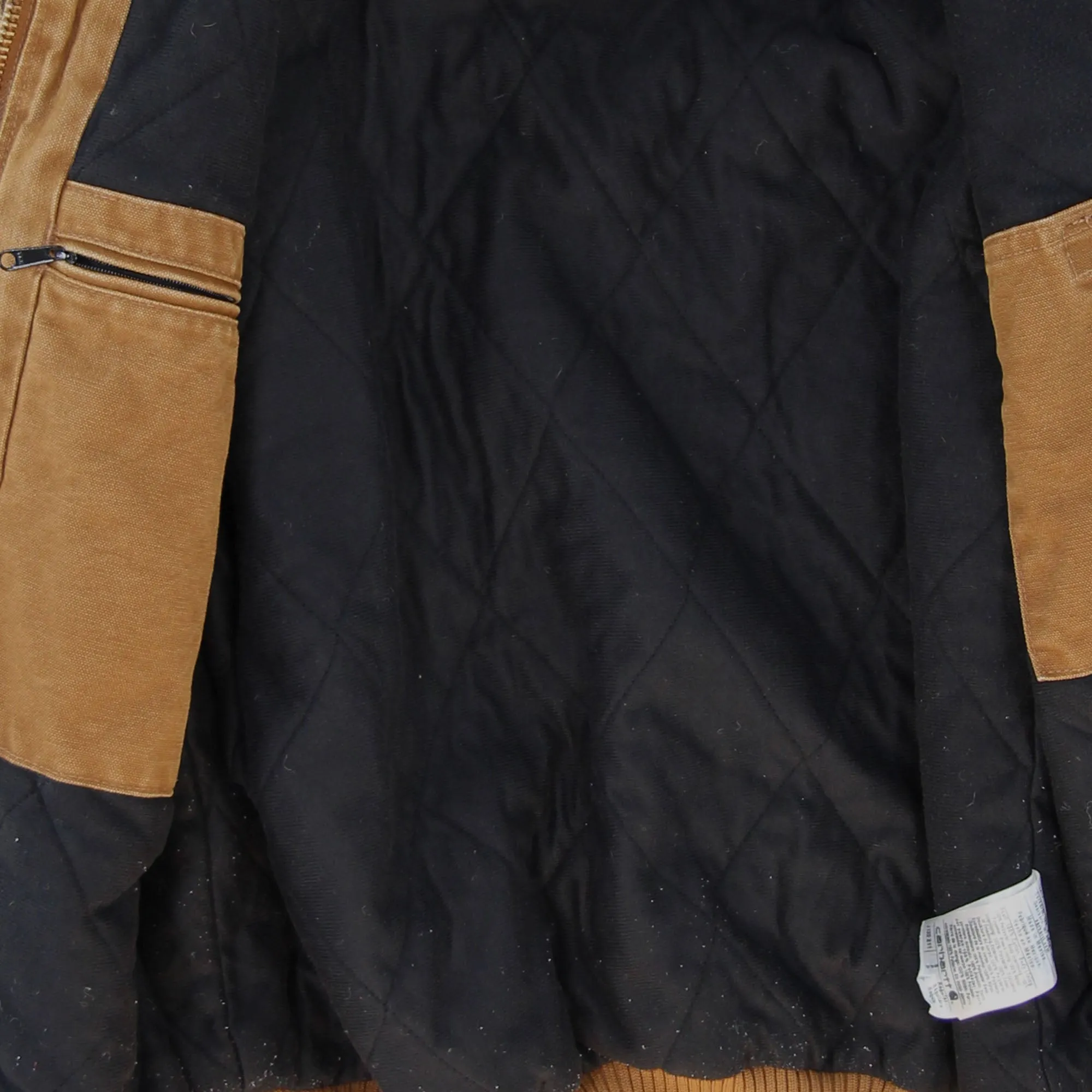 Carhartt J130 211 Brown Sandstone Active Jacket Quilted Flannel Lined Small