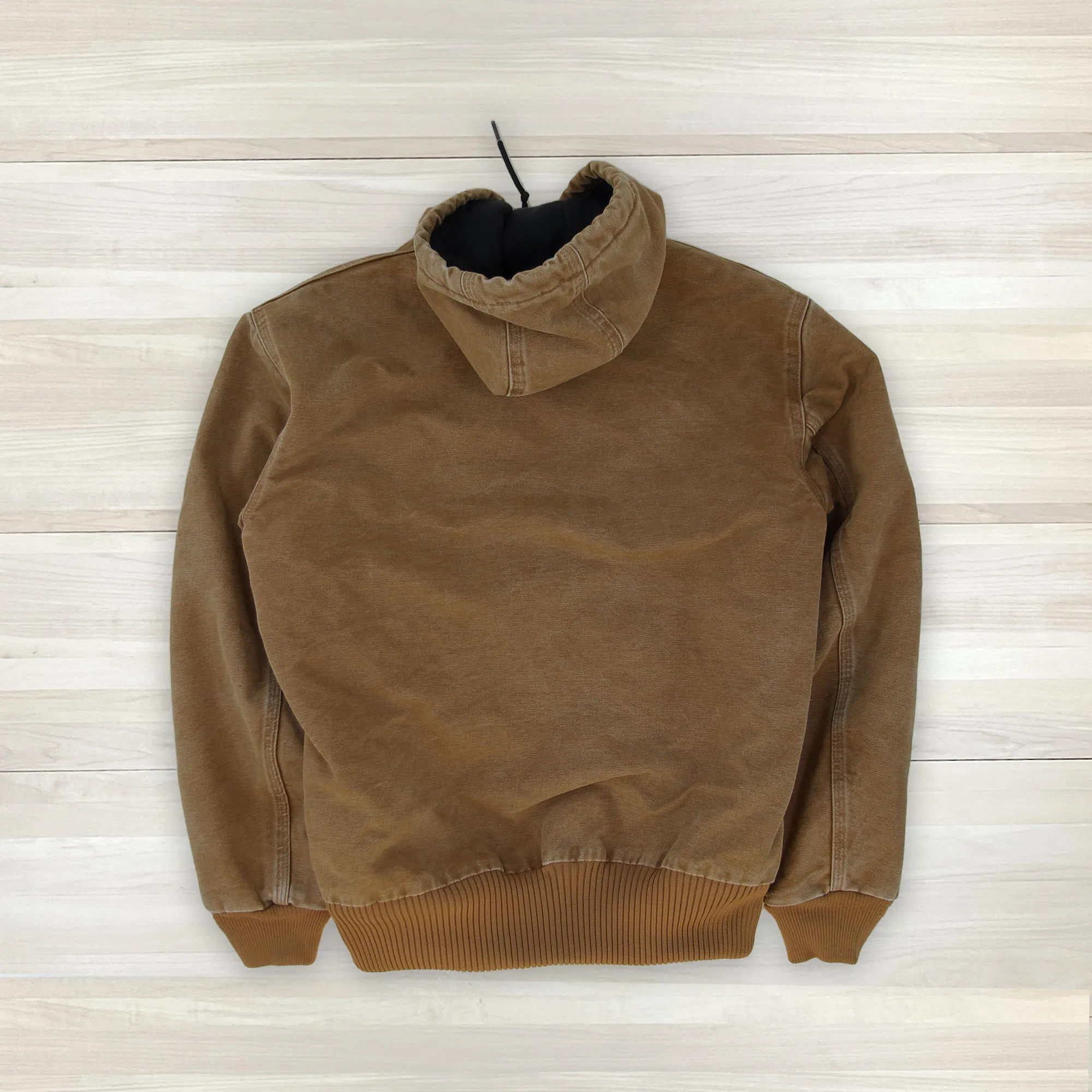 Carhartt J130 211 Brown Sandstone Active Jacket Quilted Flannel Lined Small