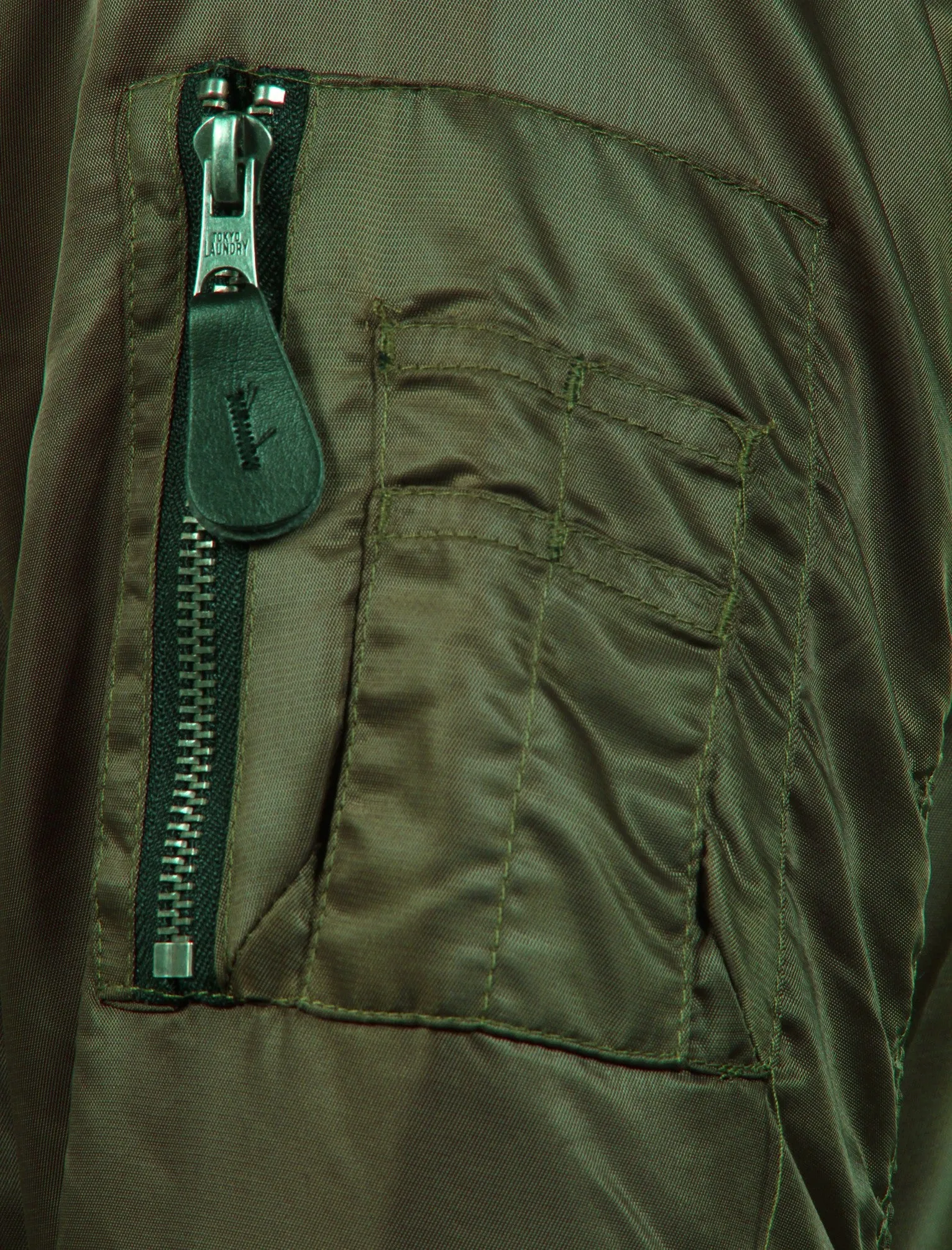 Cavour Bomber Jacket in Amazon Khaki - Tokyo Laundry