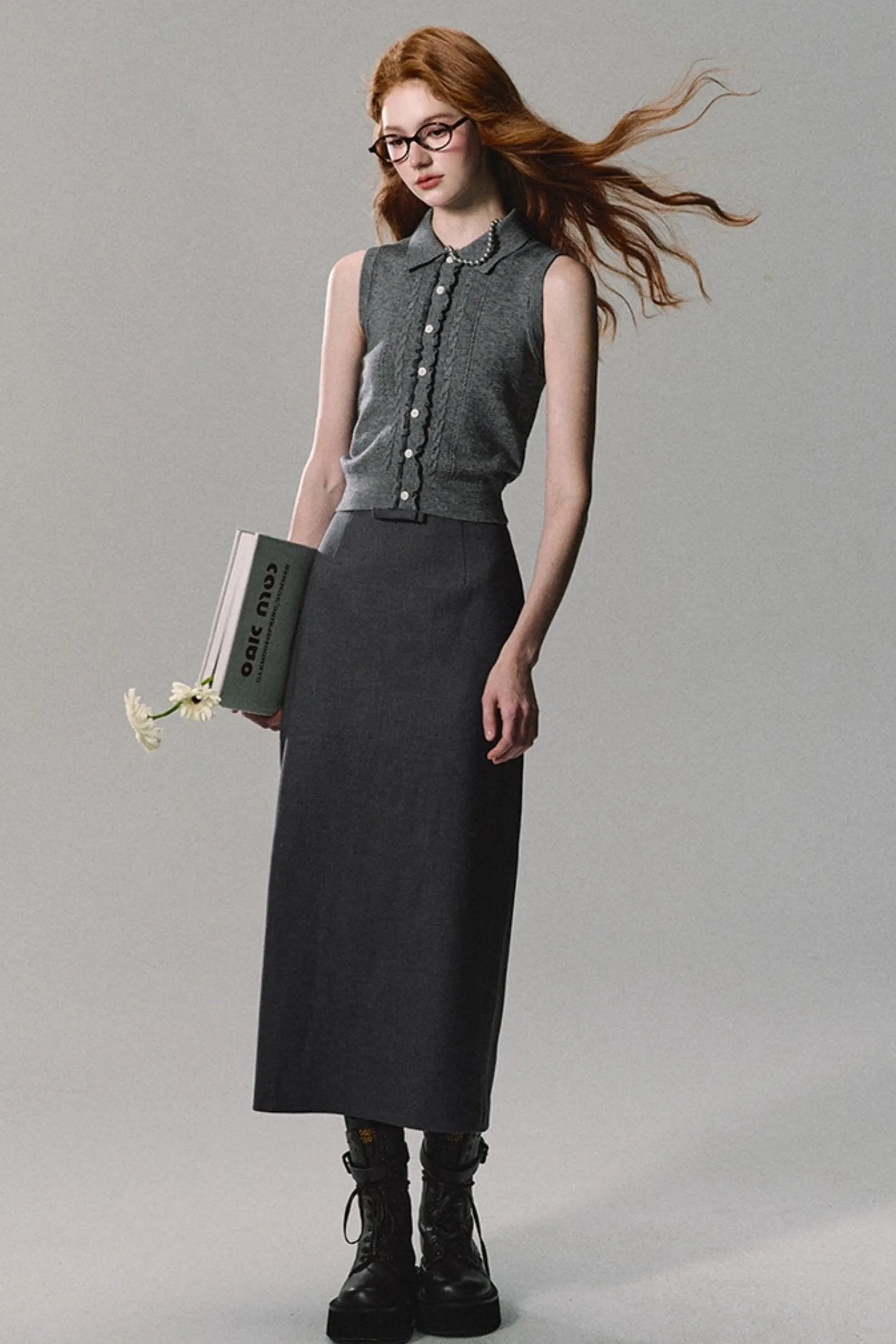 Collar Knitted Base Layer Vest