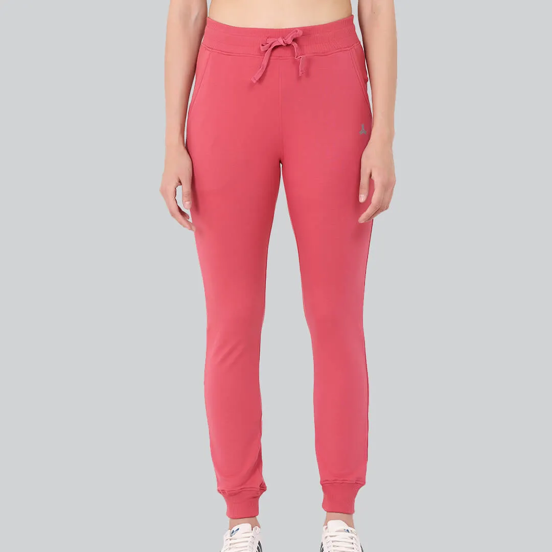 Cuffed Joggers - Garnet Rose