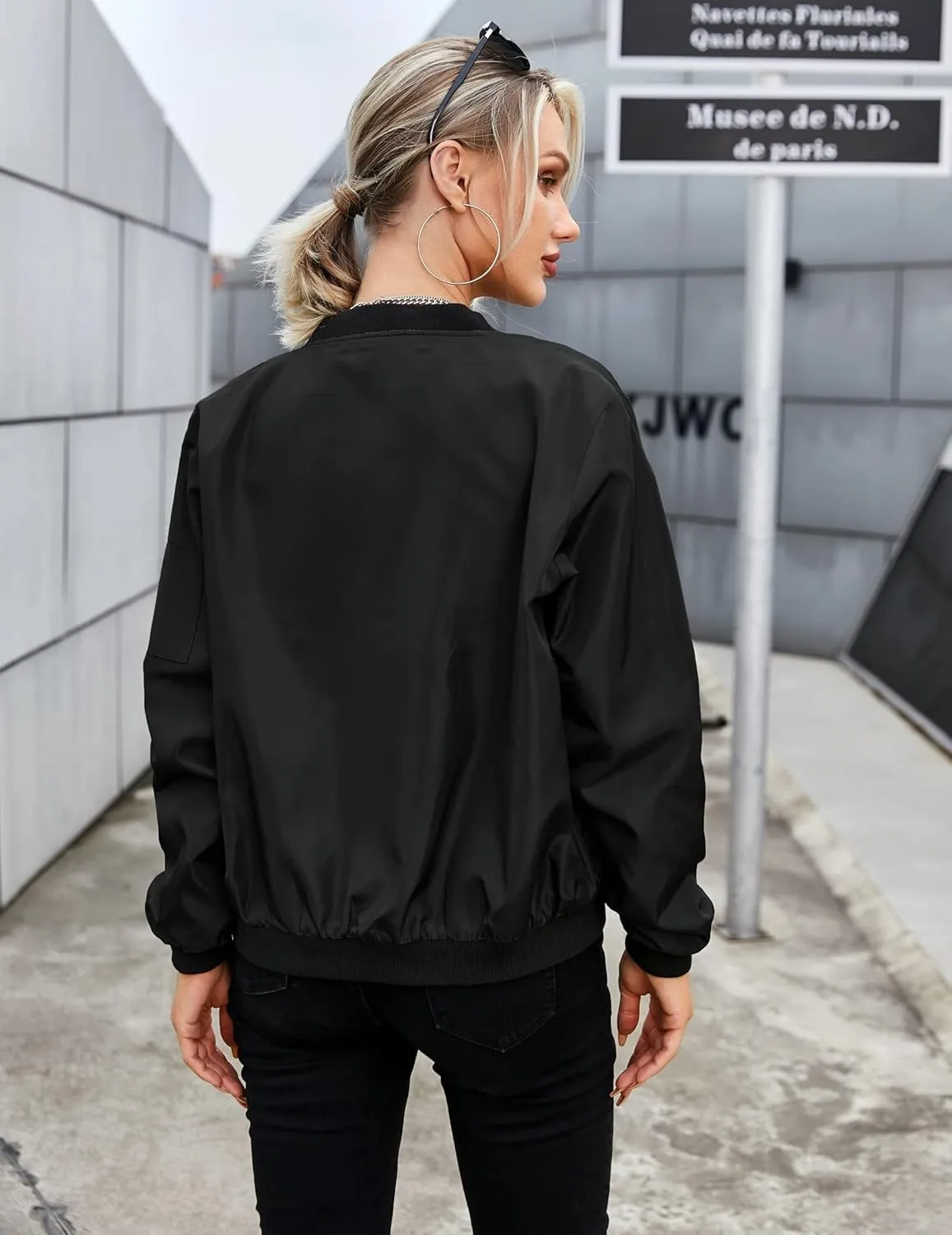 (DE Only) Zeagoo Women¡¯s Bomber Jacket, Short Blouson Jacket