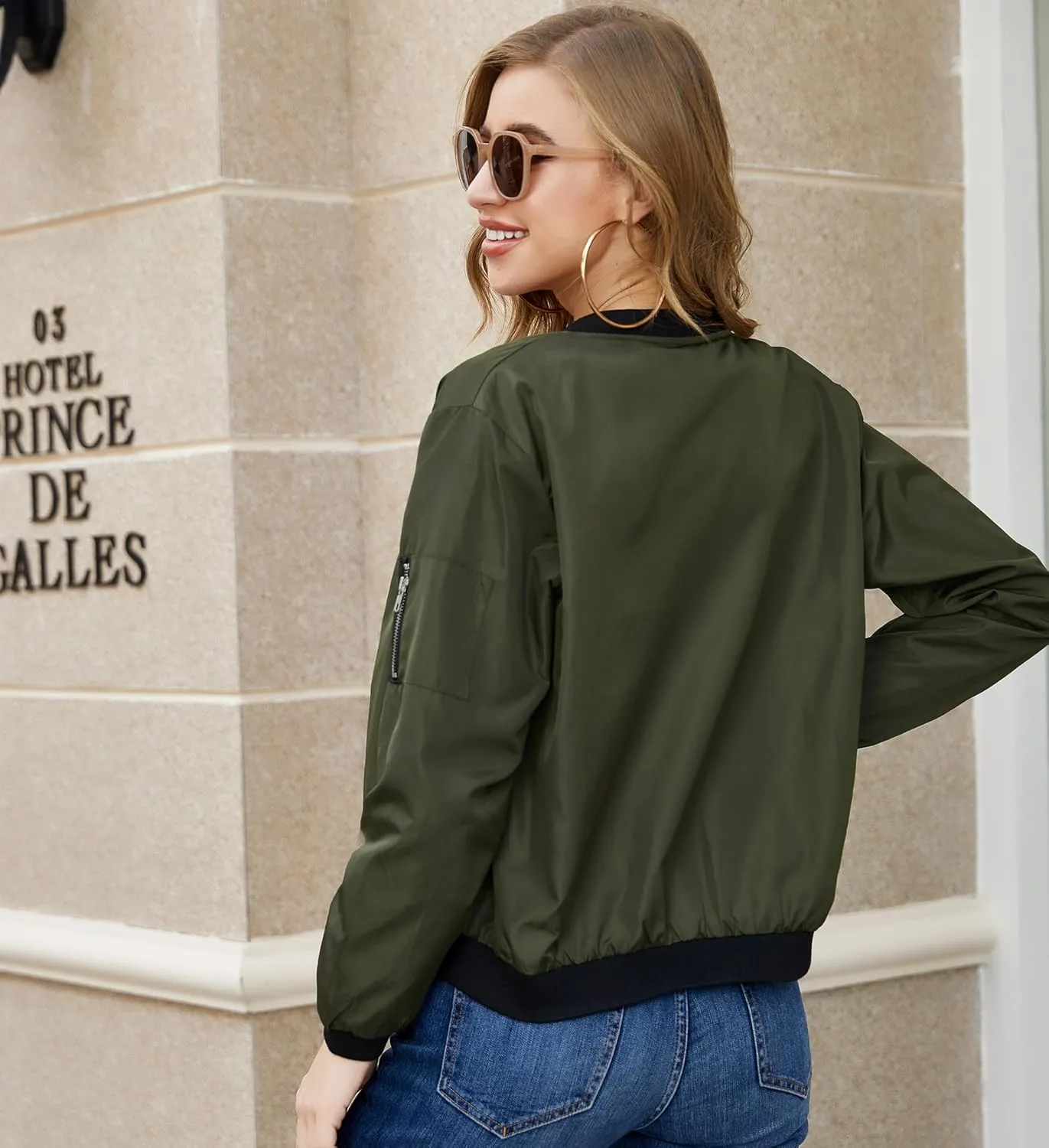 (DE Only) Zeagoo Women¡¯s Bomber Jacket, Short Blouson Jacket
