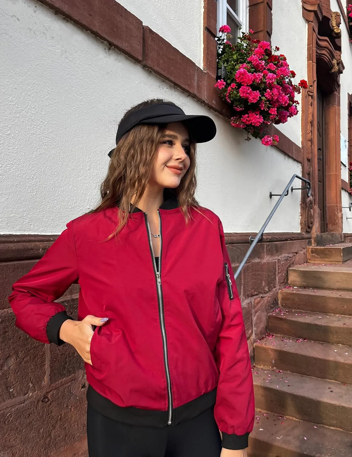 (DE Only) Zeagoo Women¡¯s Bomber Jacket, Short Blouson Jacket