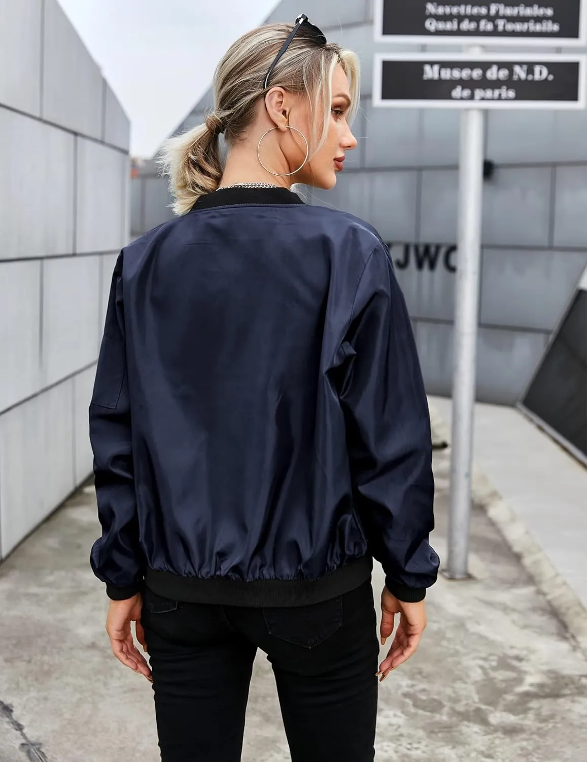 (DE Only) Zeagoo Women¡¯s Bomber Jacket, Short Blouson Jacket