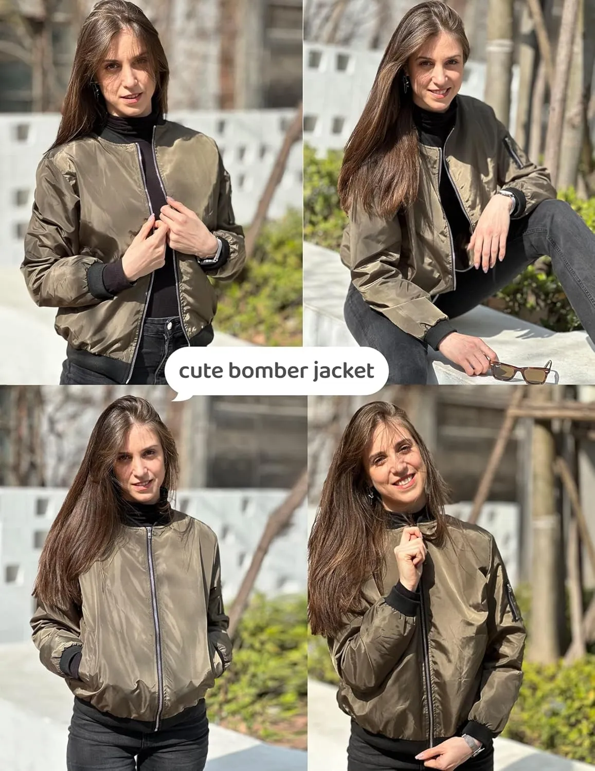(DE Only) Zeagoo Women¡¯s Bomber Jacket, Short Blouson Jacket