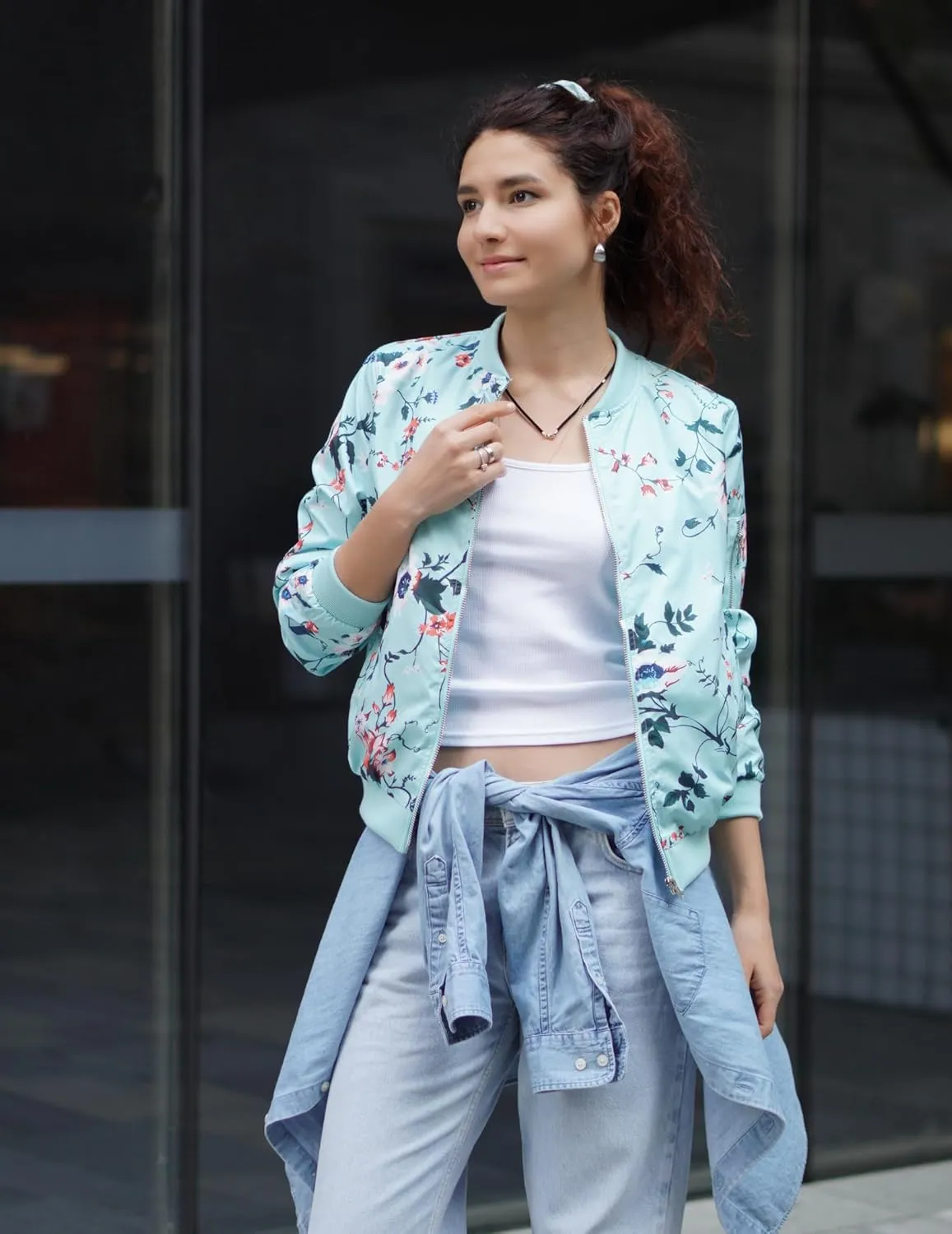 (DE Only) Zeagoo Women¡¯s Bomber Jacket, Short Blouson Jacket