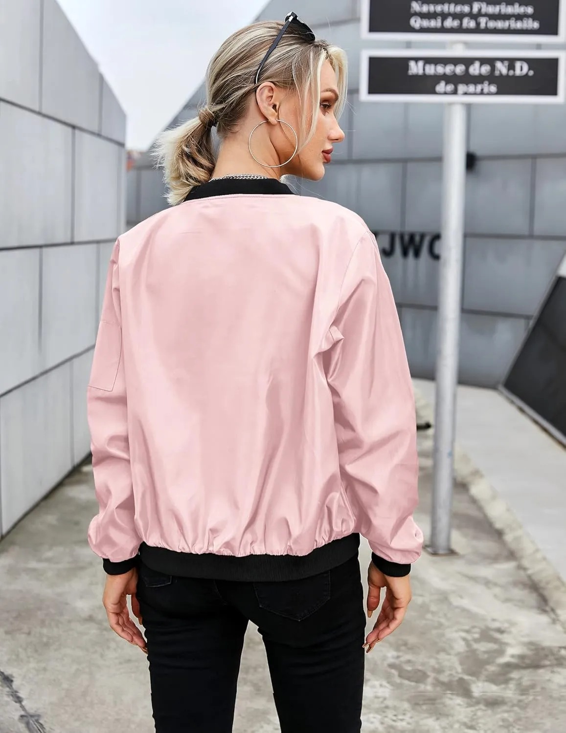 (DE Only) Zeagoo Women¡¯s Bomber Jacket, Short Blouson Jacket