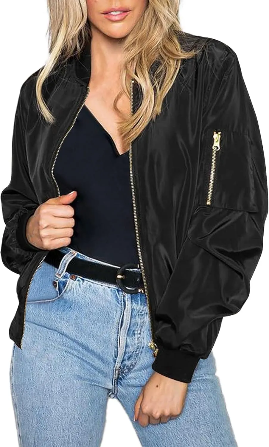 (DE Only) Zeagoo Women¡¯s Bomber Jacket, Short Blouson Jacket