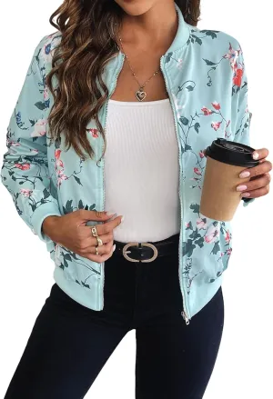 (DE Only) Zeagoo Women¡¯s Bomber Jacket, Short Blouson Jacket