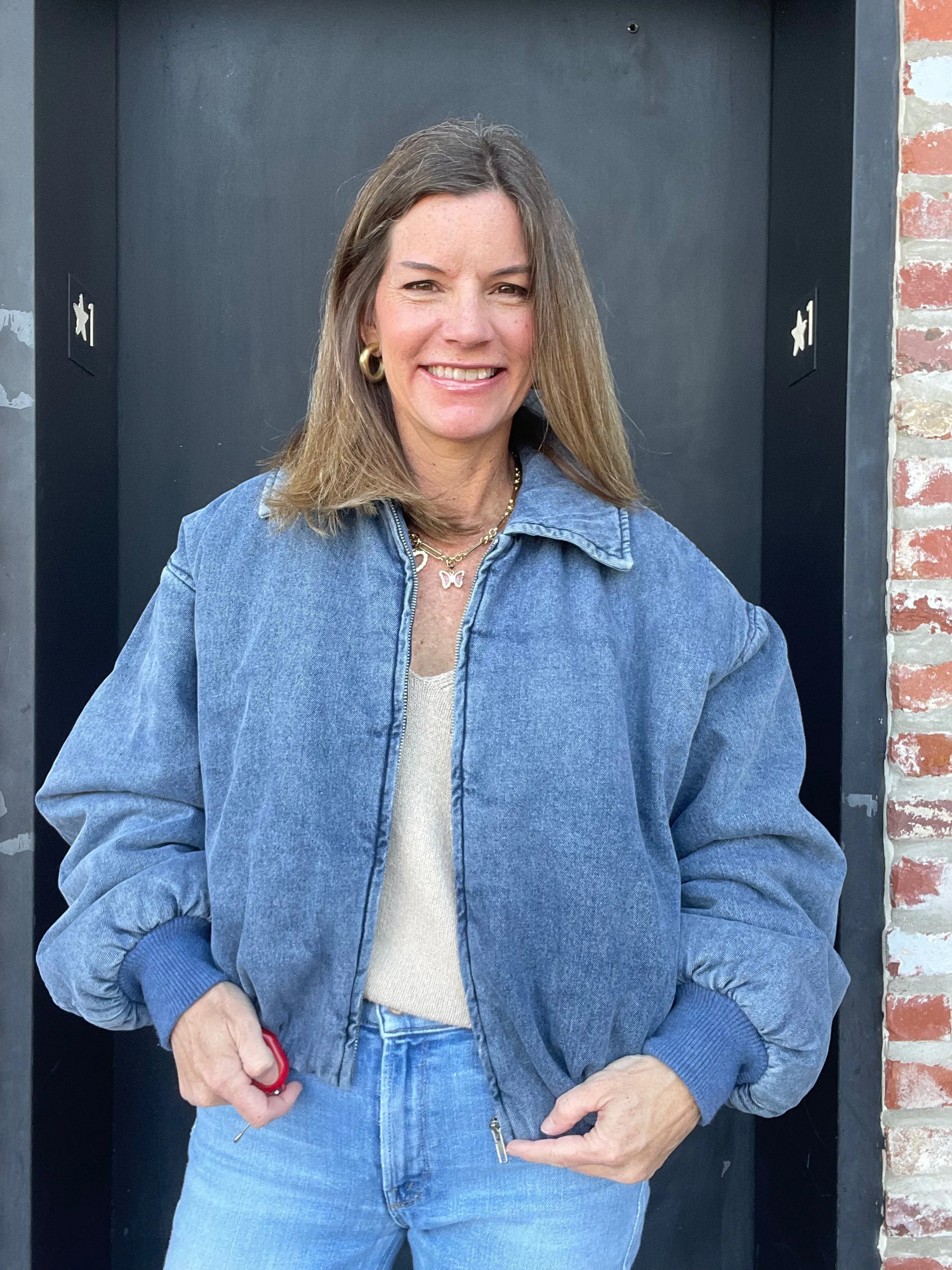 Denim Bomber Jacket