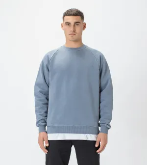 Field Lowgo Raglan Crew Sweat GD Chalk Blue