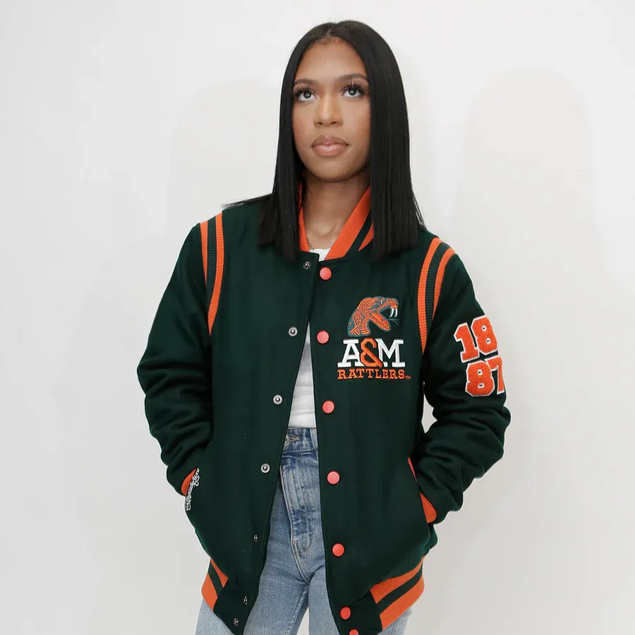 Florida A&M FAMU Wool Varsity Jacket |  FAMU Unisex Varsity Jacket