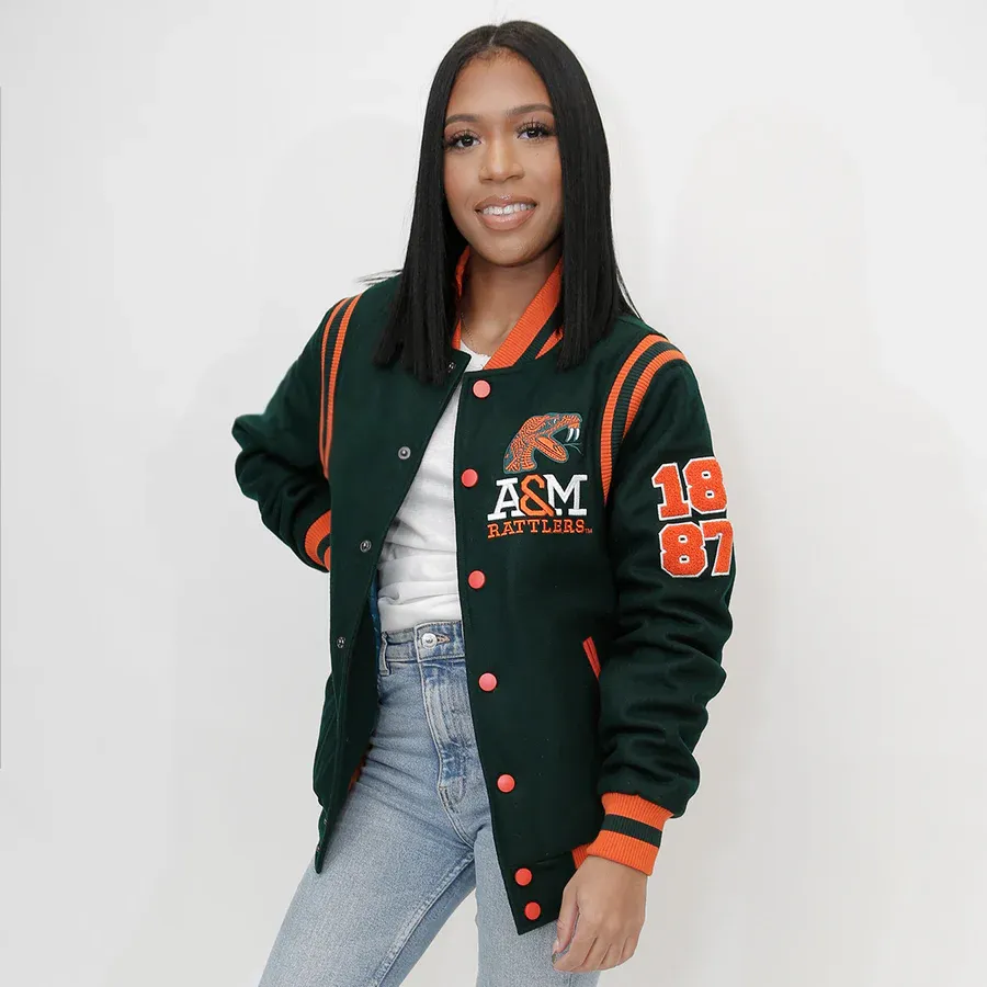Florida A&M FAMU Wool Varsity Jacket |  FAMU Unisex Varsity Jacket