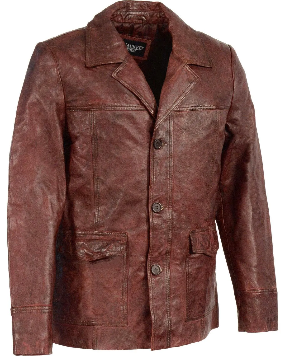 Leather Car Coat Jacket For Men