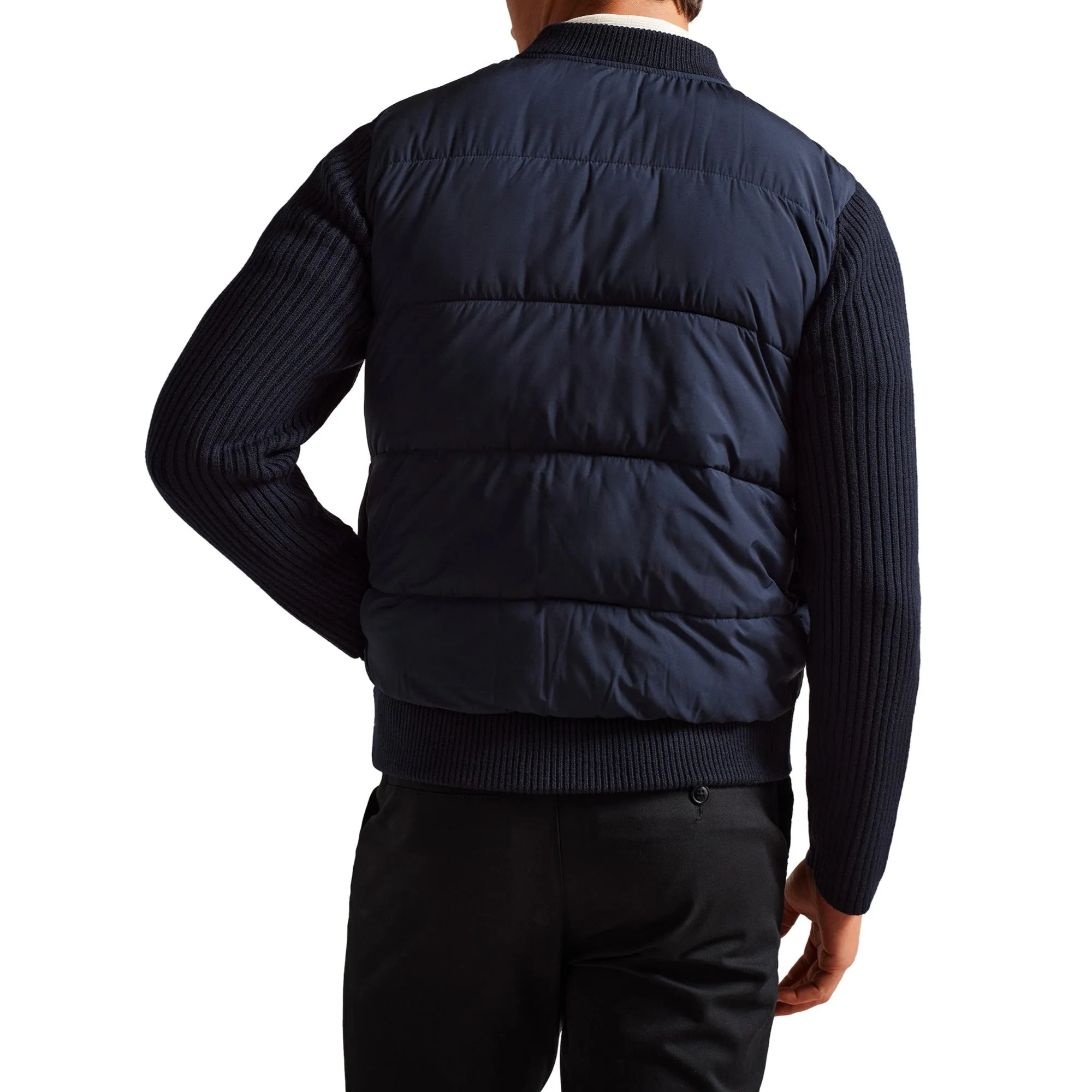 Men Mmk-Spores-Ls Regular Wadded Zip Through - Navy
