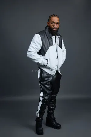 Men's 88 Leather Suit [Black/White]