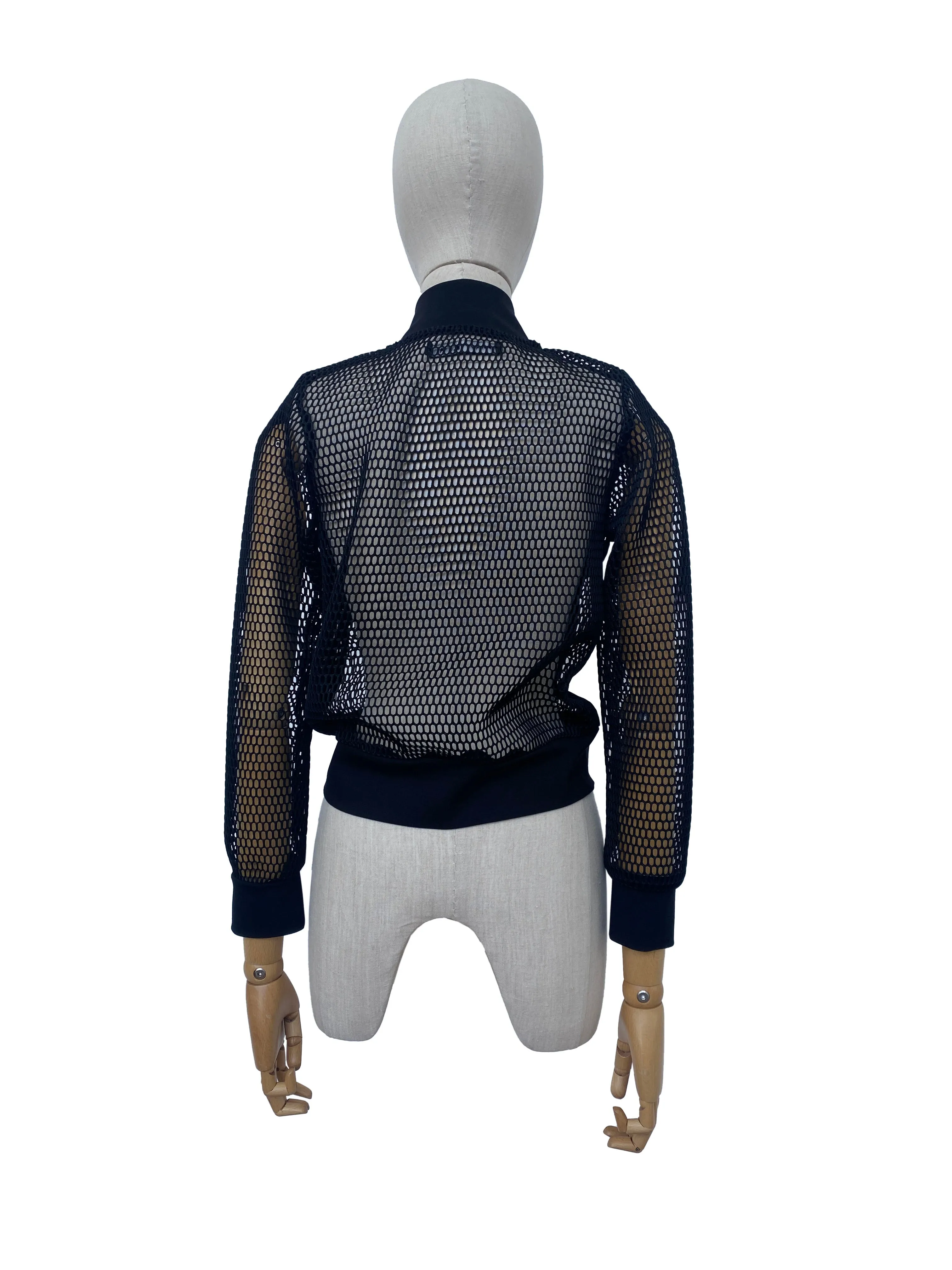 Mesh Black Bomber Jacket