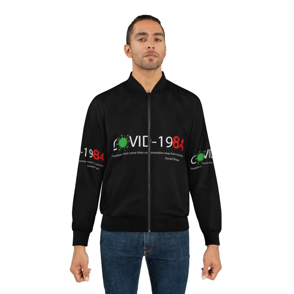"Covid 1984" Dystopian Bomber Jacket