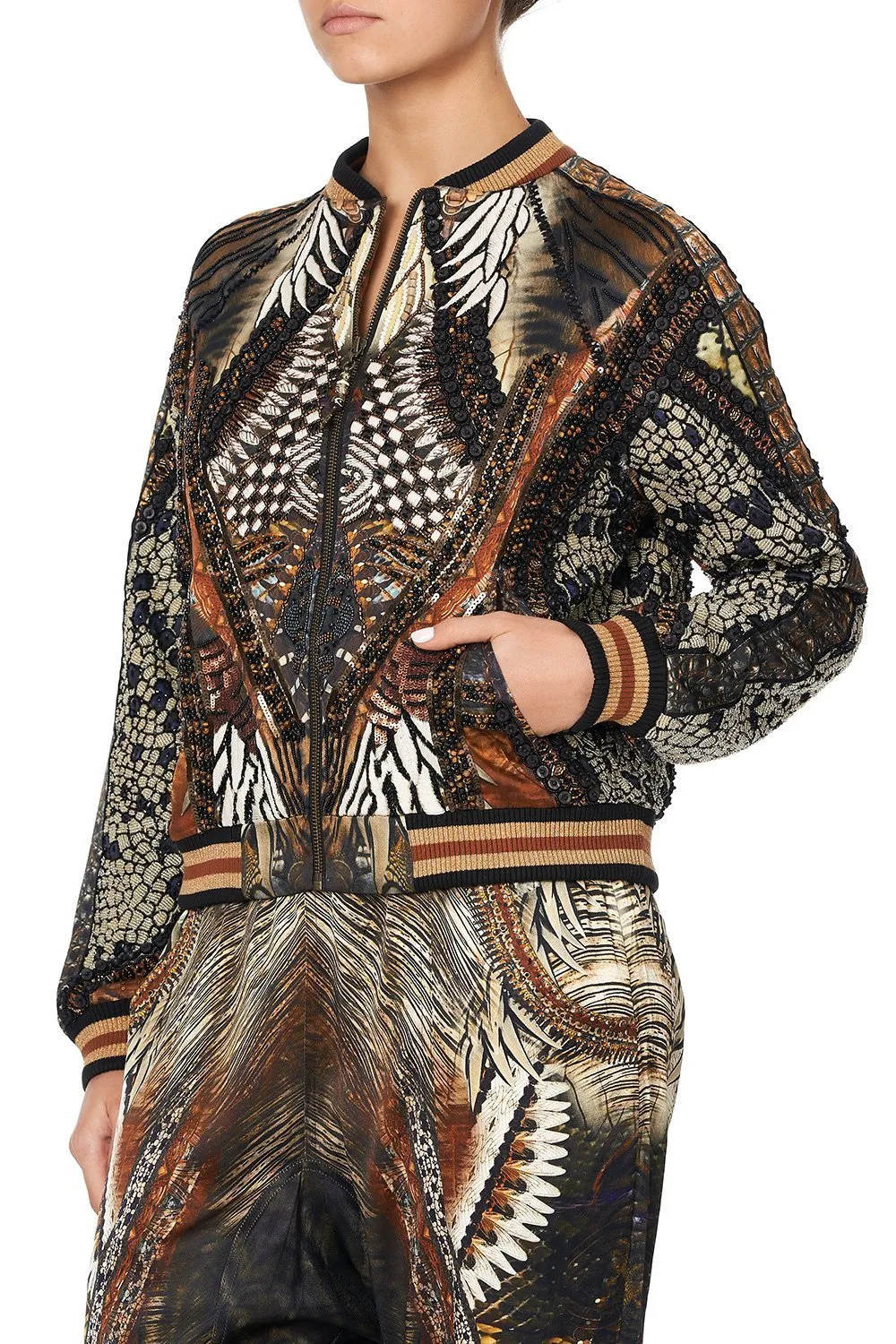 RAGLAN SLEEVE BOMBER JACKET KAKADU CALLING