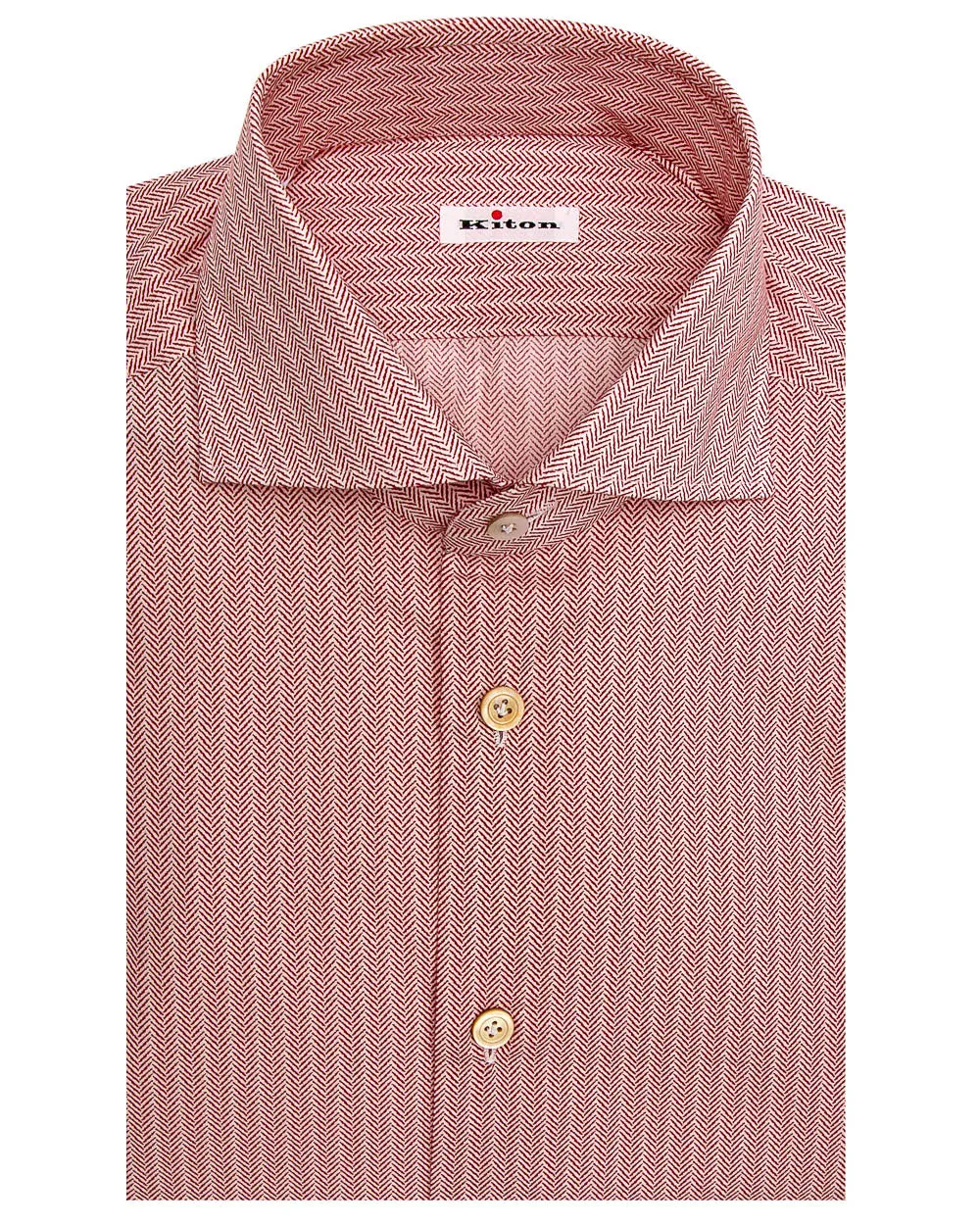 Red Herringbone Dress Shirt