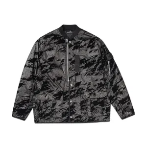 stone island shadow project padded bomber jacket lucid flock (black)