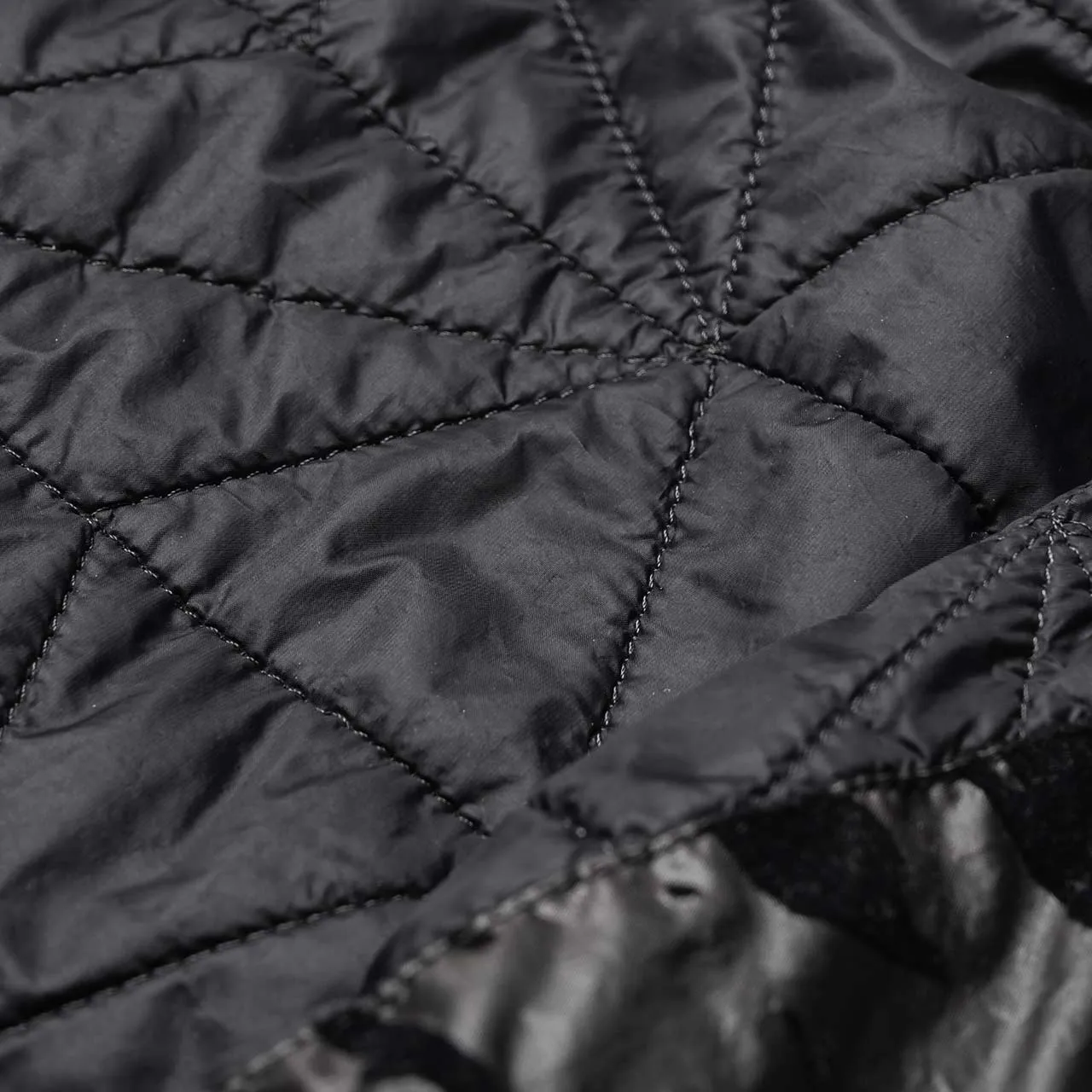 stone island shadow project padded bomber jacket lucid flock (black)