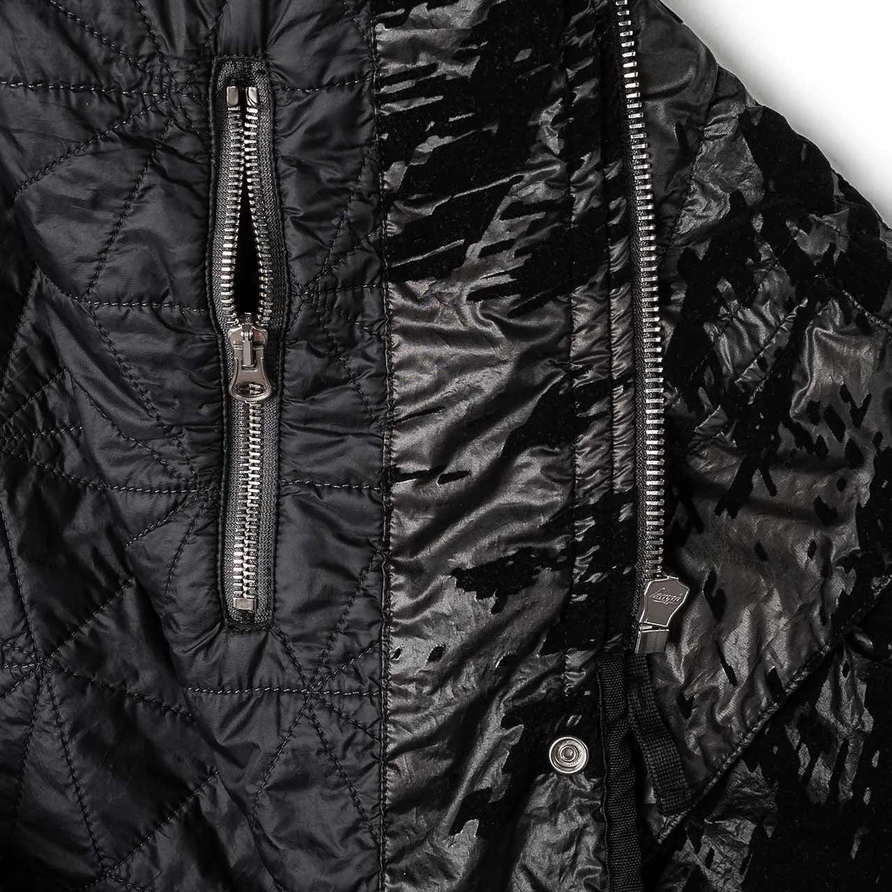 stone island shadow project padded bomber jacket lucid flock (black)