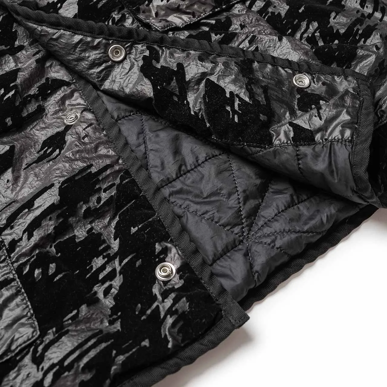stone island shadow project padded bomber jacket lucid flock (black)