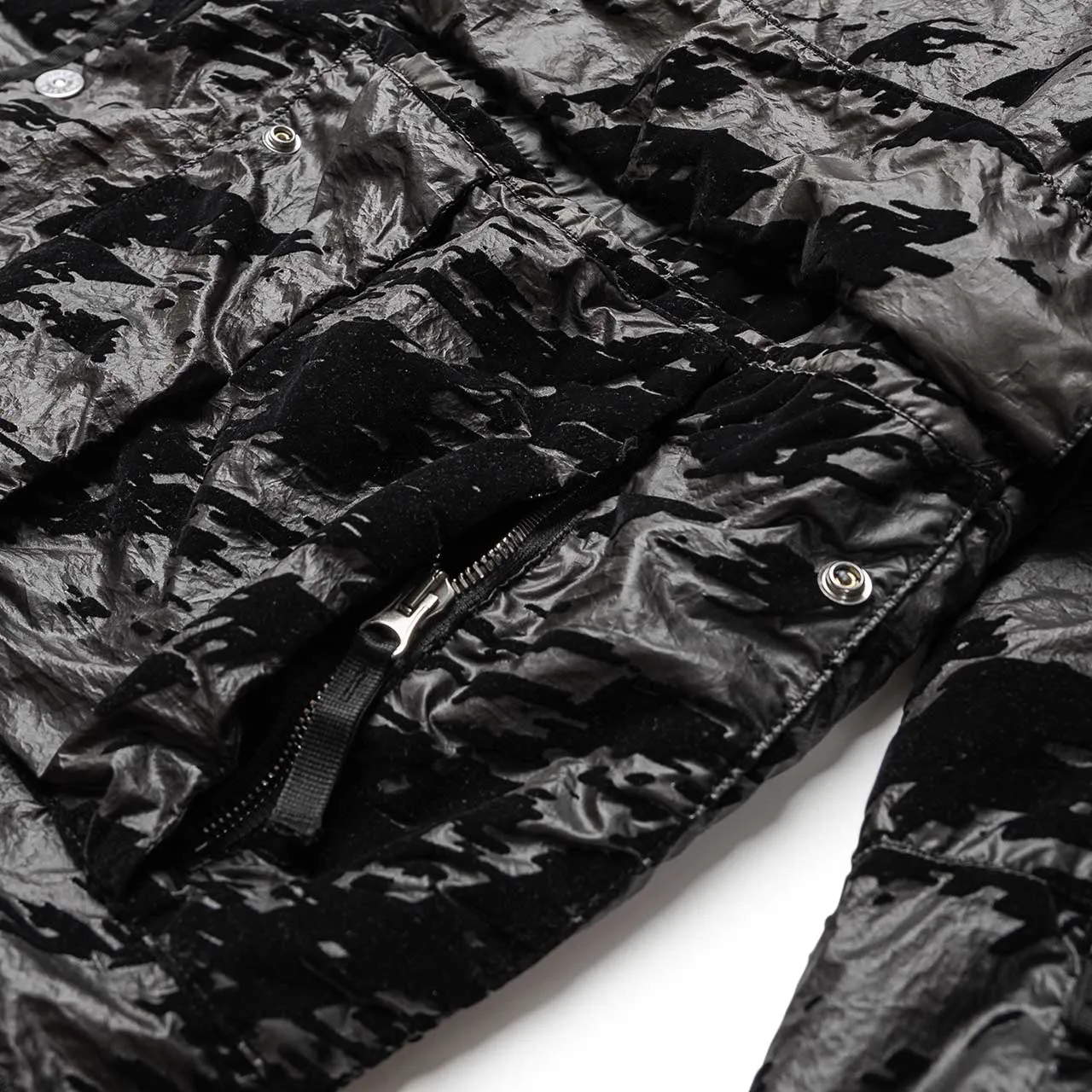 stone island shadow project padded bomber jacket lucid flock (black)