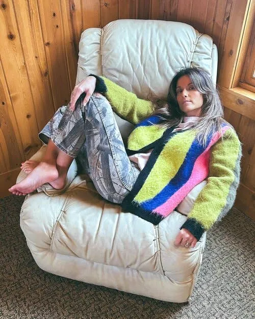 Striped Mohair Cardigan