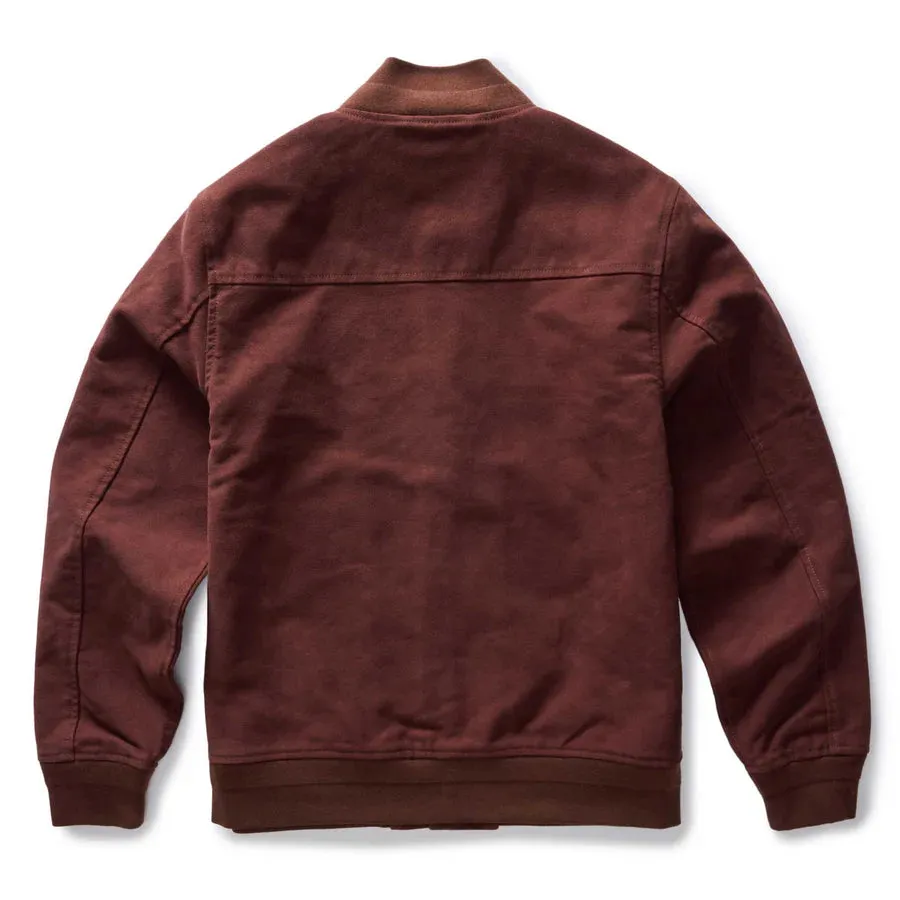 Taylor Stitch Campus Jacket in Burgundy Moleskin