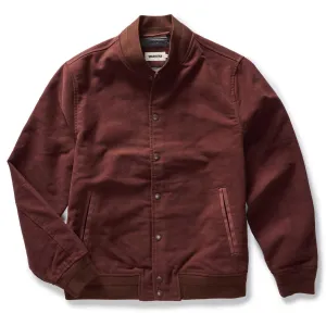 Taylor Stitch Campus Jacket in Burgundy Moleskin