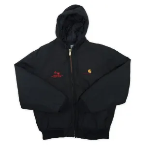 Vintage Carhartt Extremes J21 BLK Black Active Jacket Quilted Nylon Lined XL