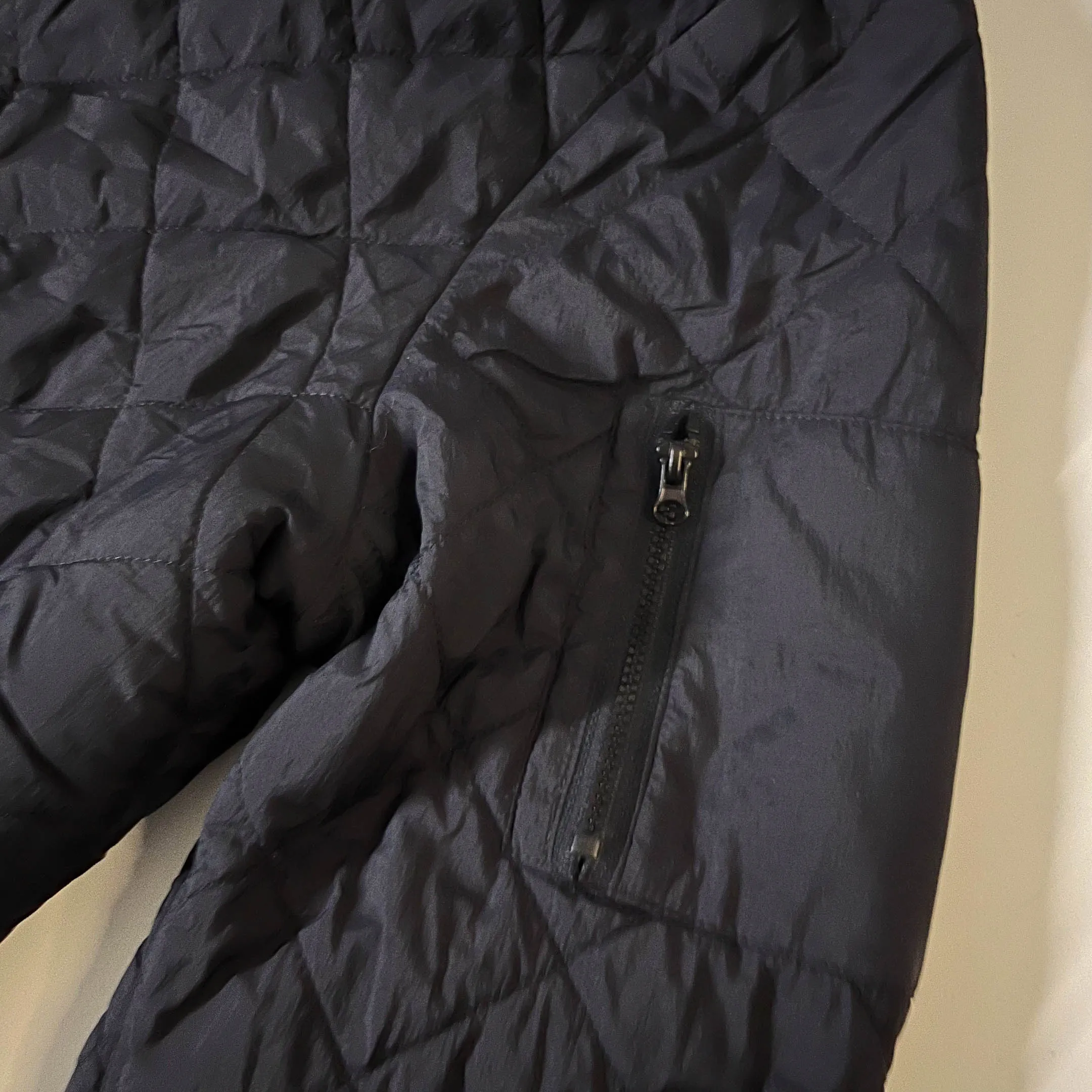 Vintage Good Move Womens Navy Solid Quilted bomber black jacket size 12|SKU 3805