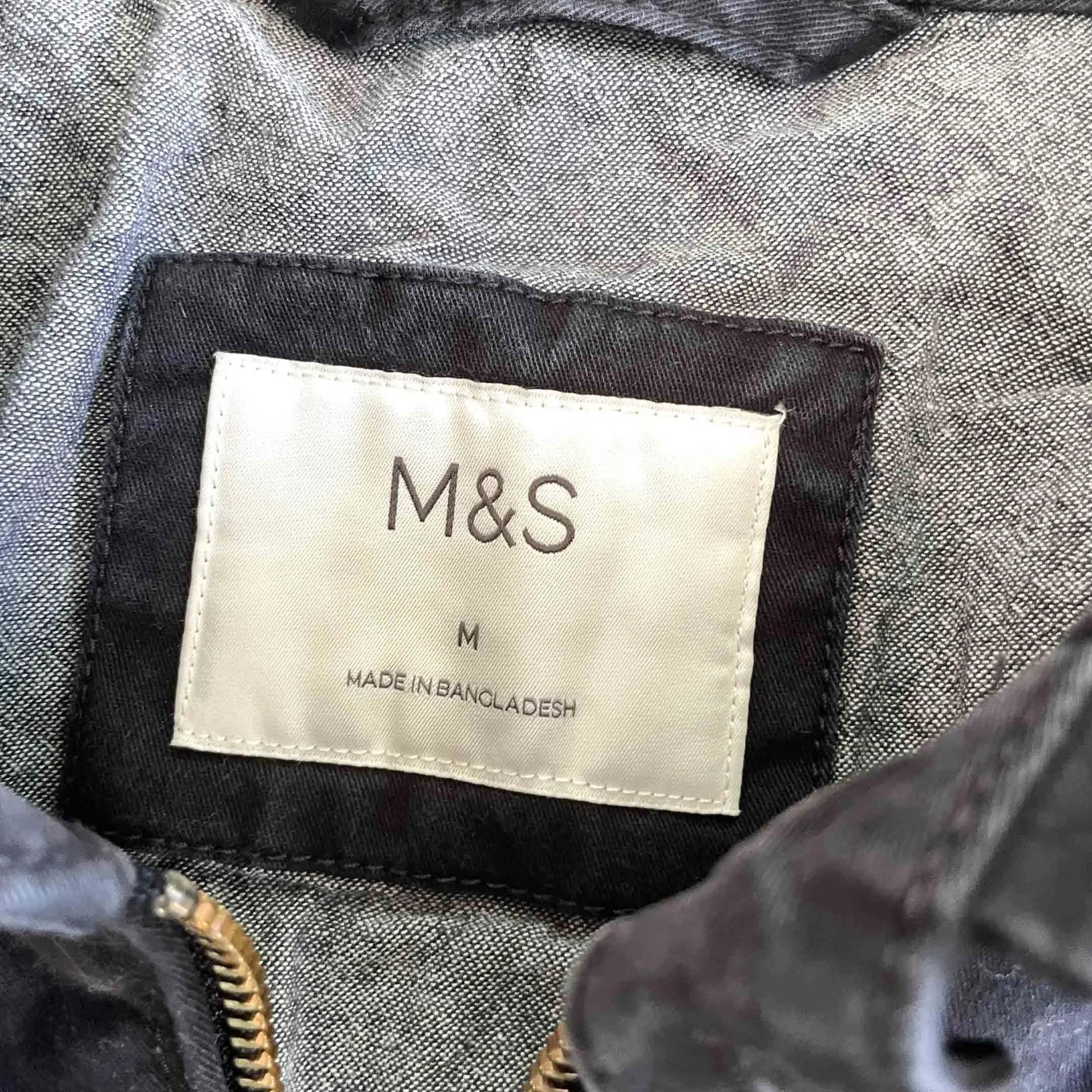 Vintage men Mark & Spencers brown herrington bomber full zip jacket in M|L29 W21|SKU 6376