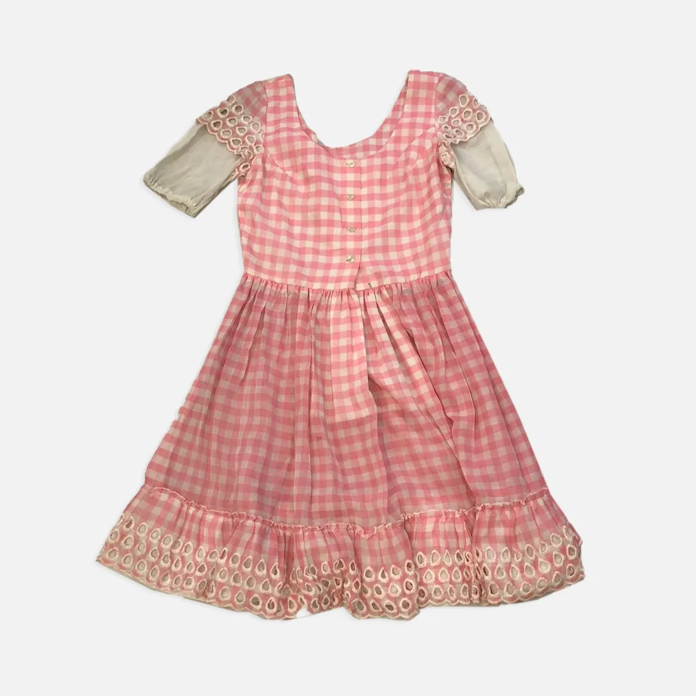 Vintage Pink Plaid Dress