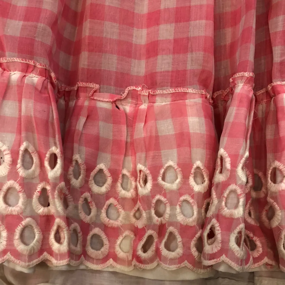 Vintage Pink Plaid Dress