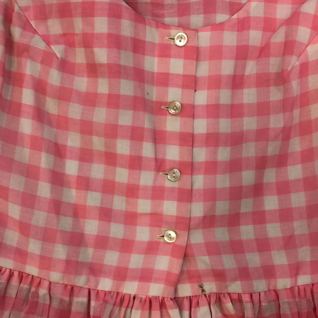 Vintage Pink Plaid Dress