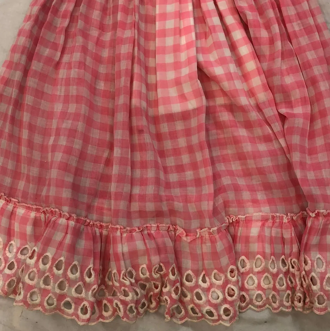 Vintage Pink Plaid Dress